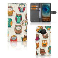 Nokia X10 | Nokia X20 | Telefoonhoesje | Met pasjeshouder | Vrolijke Uilen - thumbnail