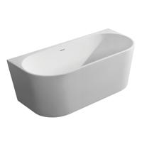 Saniclass Half vrijstaand ligbad - 170x75x58cm - overloop - half vrijstaand - wit 21.3695 - thumbnail