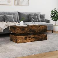 Salontafel met LED-verlichting 90x50x40 cm gerookt eikenkleurig - thumbnail