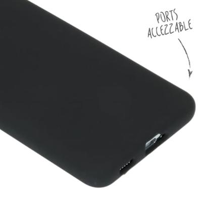 Accezz Liquid Silicone Backcover Samsung Galaxy S21 Telefoonhoesje Zwart