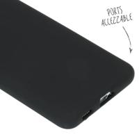 Accezz Liquid Silicone Backcover Samsung Galaxy S21 Telefoonhoesje Zwart - thumbnail