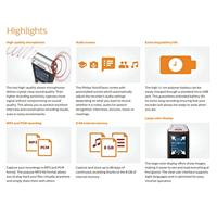 Philips DVT2110 VoiceTracer Audiorecorder Zwart/Zilver - thumbnail