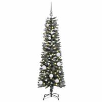 VidaXL Kunstkerstboom met 150 led groen 150 cm pvc en plastic en staal - thumbnail