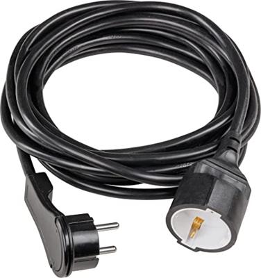 AS Schwabe 50522 Stroom Verlengkabel Zwart 5 m H05VV-F 3G 1,5 mm²