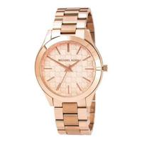 Michael Kors Dameshorloge MK3336 Slim Runway Rose Gold Dial Rose Gold Steel Bracelet - thumbnail