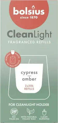 Bolsius cleanlight navulling Cypress & Amber - thumbnail