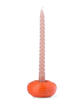 HEMA Kandelaar S keramiek ribbel oranje (oranje)