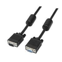 AISENS A113-0079 SVGA-kabel met ferriet (HDB15/stekker-HDB15/bus, 3 m, voor monitor/tv/projector) zwart - thumbnail