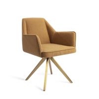 Jesper Home Eetkamerstoel 'Tome' Turn Gold, Draaibaar, kleur Masai Giraffe - thumbnail