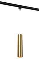 Lucide TRACK FLORIS Hanglamp - 1-fase Railsysteem / Railverlichting - 1xGU10 - Mat Goud / Messing (Uitbreiding) - thumbnail