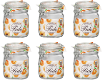 Bormioli Rocco Weckpot Fido - 10 x 10 cm / 750 ml - vierkant - 6 stuks - thumbnail