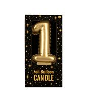 Foil balloon candle gold 1 - thumbnail