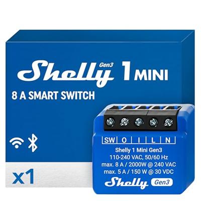 Shelly Shelly 1 Mini Gen3 Schakelactor WiFi, Bluetooth Shelly Shelly 1 Mini Gen3 Schakelactor WiFi, Bluetooth