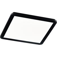 LED Plafondlamp - Badkamerlamp - Trion Camy - Opbouw Vierkant 22W - Spatwaterdicht IP44 - Dimbaar - Warm Wit 3000K - Mat Zwart - thumbnail