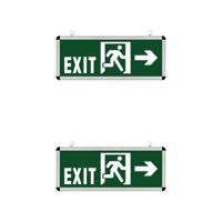 LED Noodverlichting Exit 2-pack - Rabonta - Links/Rechts - 3W Hangend - thumbnail