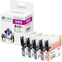 G&G Inktcartridge Compatibel Zwart, Zwart, Cyaan, Magenta, Geel GP-B985BKCMY-5P - thumbnail