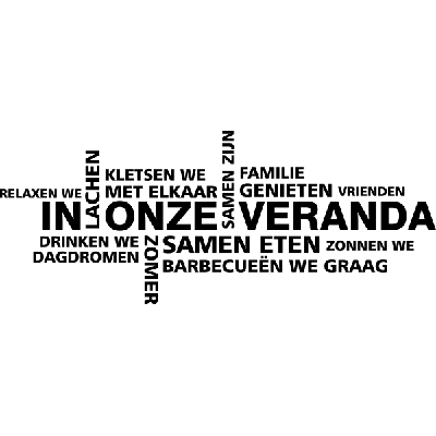 In onze veranda - Muursticker