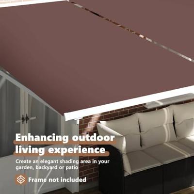 VidaXL Zonnescherm vervangingen bruin 1000 x 160 cm polyester canvas