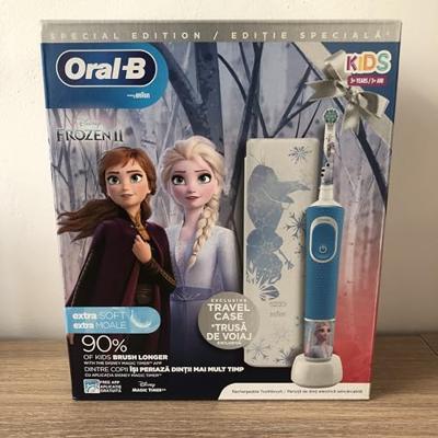 Oral-B kids disney frozen 2 elektrische tandenbostel blauw/wit - thumbnail