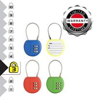 Masterlock Hangslot met adreslabel 42mm - 4671EURDCOL 4671EURDCOL - thumbnail