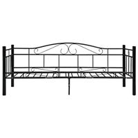 Bedframe metaal zwart 90x200 cm - thumbnail