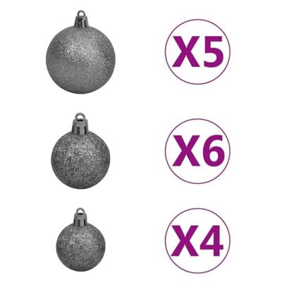 VidaXL Kunstkerstboom 150 led's kerstballen en sneeuw 150 cm