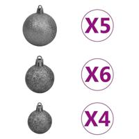 VidaXL Kunstkerstboom 150 led's kerstballen en sneeuw 150 cm - thumbnail