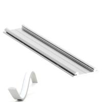 Buigbaar Aluminium Profiel Wit voor 230V Ledstrip 10 cm - Arc 12 - 20x3,3mm - 1 meter - thumbnail