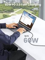 UGREEN 10306 USB-kabel USB 2.0 USB-C stekker, USB-C stekker 2 m Zwart - thumbnail