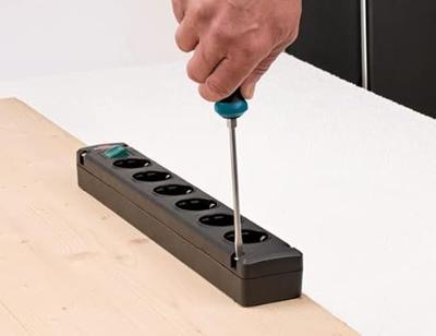 Brennenstuhl Bremounta Stekkerdoos 6-Voudig 3M Kabel Zwart - thumbnail