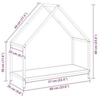 Brandhoutrek 60x25x60 cm koudgewalst staal antracietkleurig - thumbnail