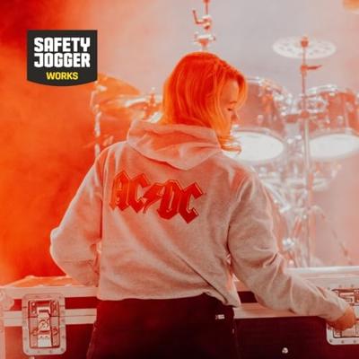 Safety Jogger ACDC Hoodie | Lichtgrijs/Rood | Maat L - WI1016L00