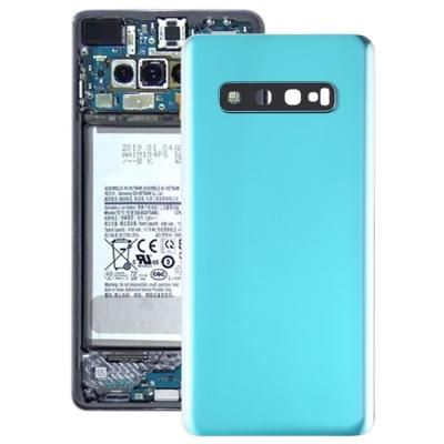 Batterij achtercover met camera lens voor Galaxy S10 PLUS (groen)