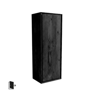 LABEL51 Bergkast Nori - Zwart - Mangohout - 140 cm - Rechts