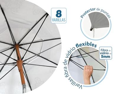 Strandparasol Grijs Ø 180 cm SPF50+ Boho Strandparasol Grijs Ø 180 cm SPF50+ Boho