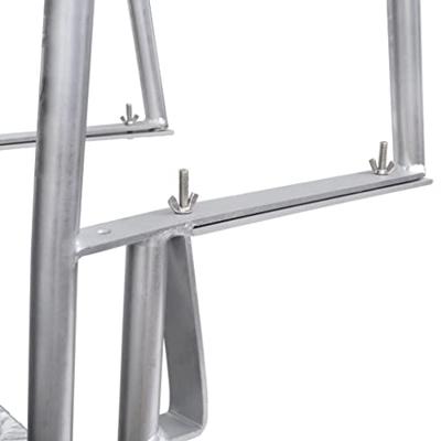 Dok/zwembadladder met 4 treden aluminium 167 cm