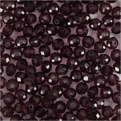 Creativ Company Facet kralen, d 4 mm, gatgrootte 1 mm, paars, 45 stuk/ 1 doos Creativ Company Facet kralen, d 4 mm, gatgrootte 1 mm, paars, 45 stuk/ 1 doos