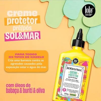 Zonnebrandcrème voor Haar Lola Cosmetics Be(M)Dita Praia 230 g Zonnebrandcrème voor Haar Lola Cosmetics Be(M)Dita Praia 230 g