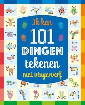 Deltas Ik kan 101 dingen tekenen met vingerverf hobbyboek