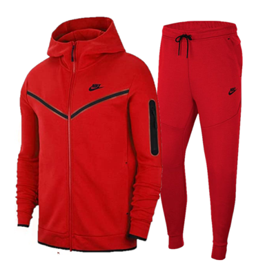 Nike Tech Fleece Trainingspak Senior Rood - Maat L - Kleur: Rood | Soccerfanshop