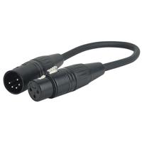 DAP FLA36 XLR 5-pins male naar XLR 3-pins female, 0.25 meter - thumbnail