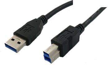USB3.0 A naar USB3.0 B Kabel 2 Meter - Zwart USB3.0 A naar USB3.0 B Kabel 2 Meter - Zwart