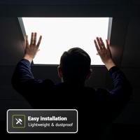 LED Paneel - 62x62 cm - 36 Watt - 4860lm (135lm/W) - 4000K neutraal wit - Boke Driver - Flikkervrij - UGR19 - 7 jaar garantie - thumbnail