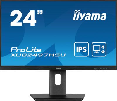 iiyama XUB2497HSU-B2 computer monitor 60,5 cm (23.8") 1920 x 1080 Pixels Full HD LED Zwart iiyama XUB2497HSU-B2 computer monitor 60,5 cm (23.8") 1920 x 1080 Pixels Full HD LED Zwart