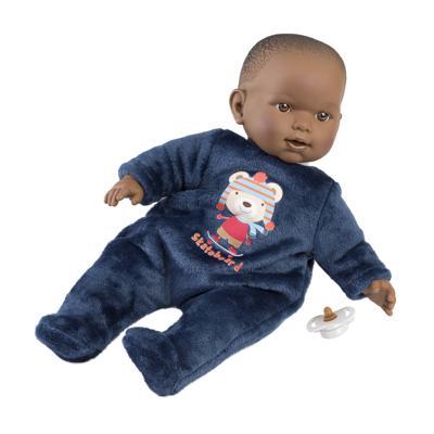 Babypop Zareb met blauwe onesie - 42 cm Babypop Zareb met blauwe onesie - 42 cm
