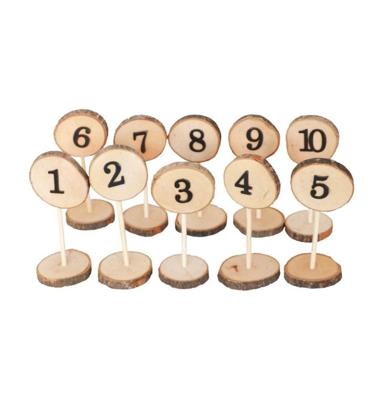 Houten Tafelmarkers Boomstam (10st) Houten Tafelmarkers Boomstam (10st)