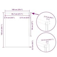 VidaXL Rolgordijn 100x150 cm stofbreedte 95,7 cm verduisterend geel - thumbnail
