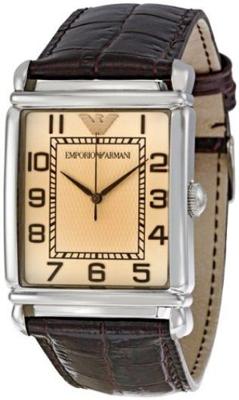 Horlogeband Armani AR0490 Leder Bruin 22mm Horlogeband Armani AR0490 Leder Bruin 22mm