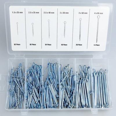 Splitpen assortiment, 300 stuks in opbergbox.