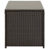 Tuinbox 100x50x50 cm poly rattan bruin - thumbnail